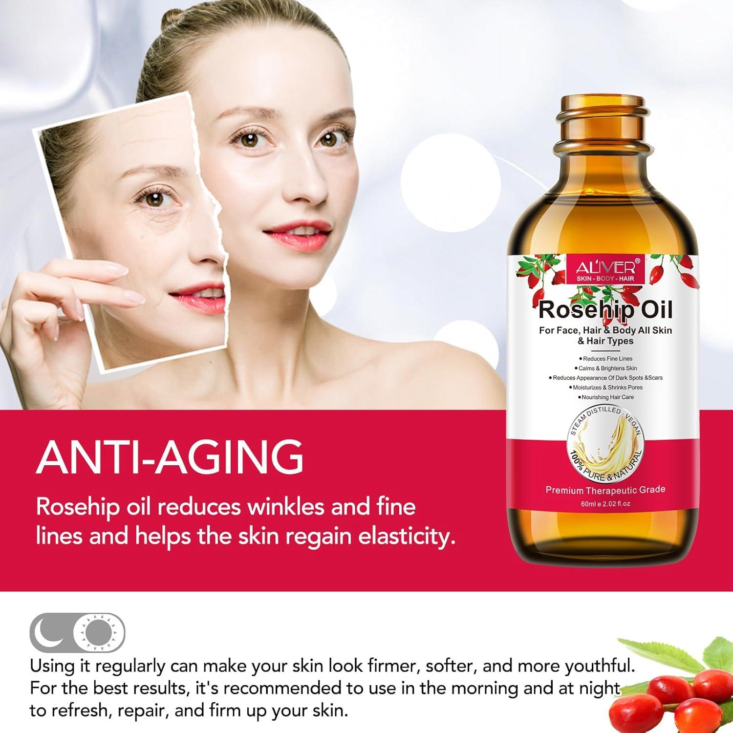 Aceite de Rosa Mosqueta Orgánico 100% Puro 59.87 ml - Onznoz