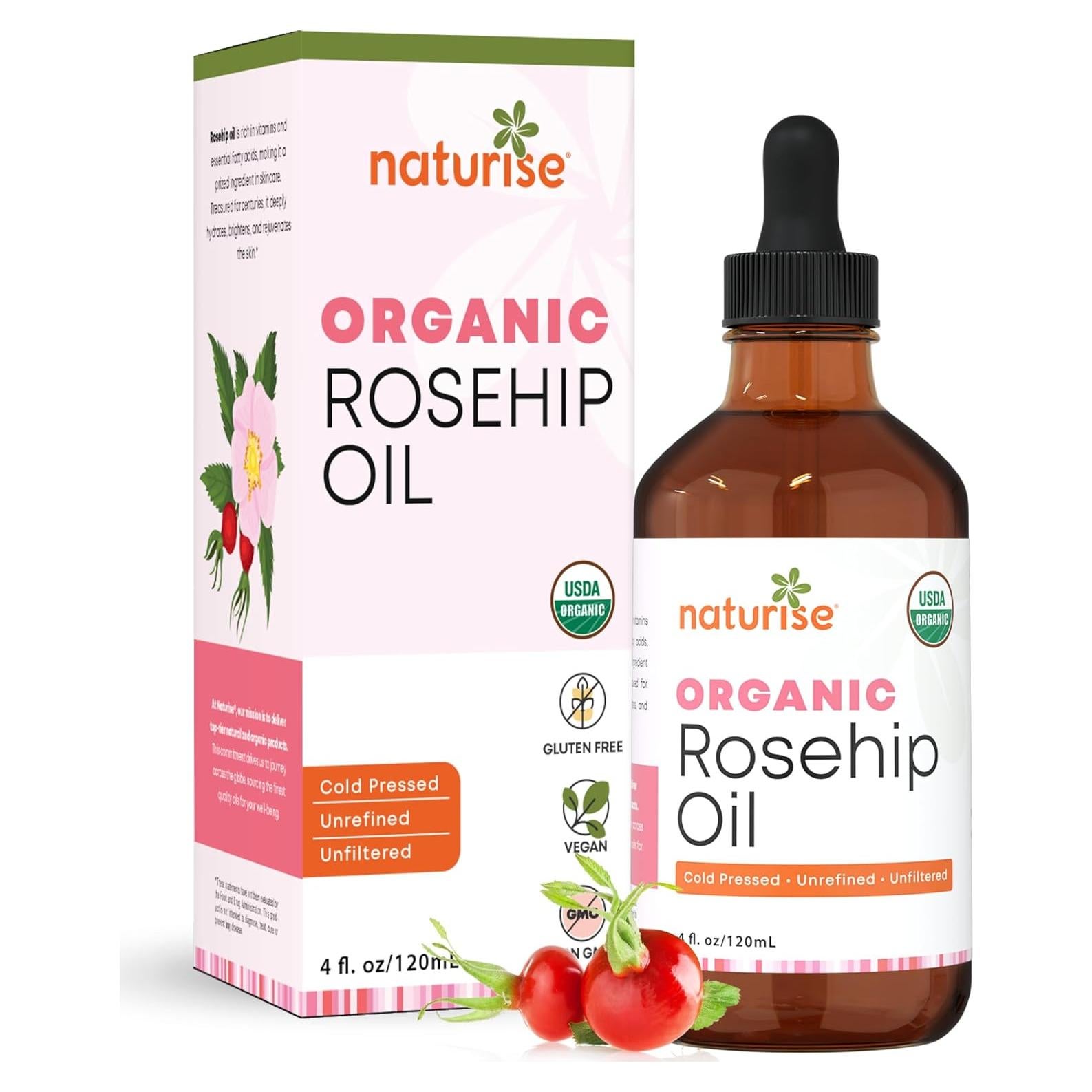 Aceite de Rosa Mosqueta Orgánico Naturise 118 ml - Piel y Cabello