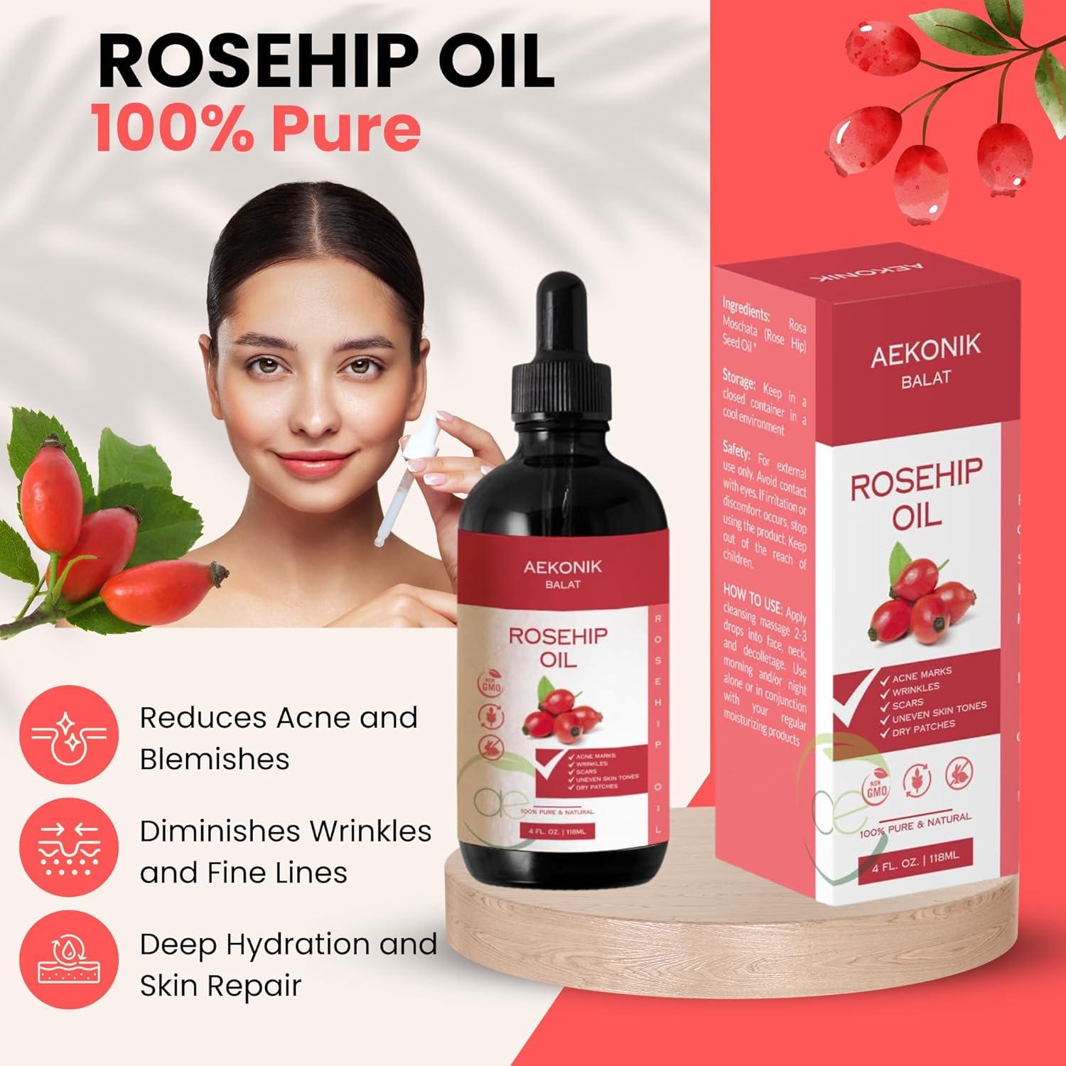 Aceite de Rosa Mosqueta Aekonik 118 ml - Antienvejecimiento y Hidratante