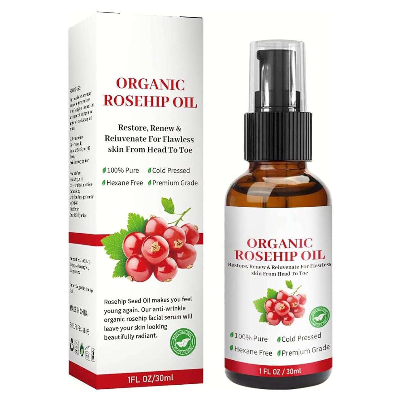 Aceite de Rosa Mosqueta Orgánico 30ml - WHHWM Hidratante Facial