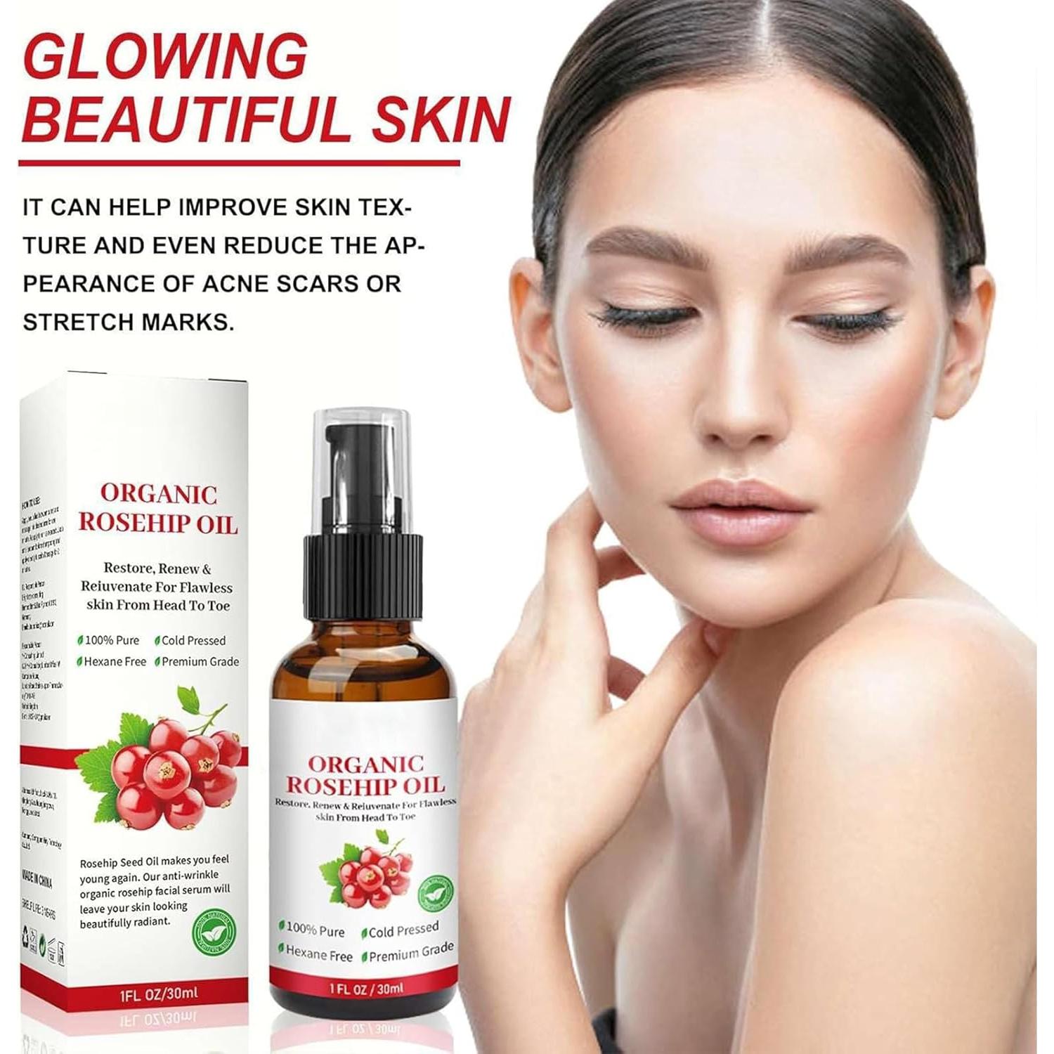 Aceite de Rosa Mosqueta Orgánico 30ml - WHHWM Hidratante Facial