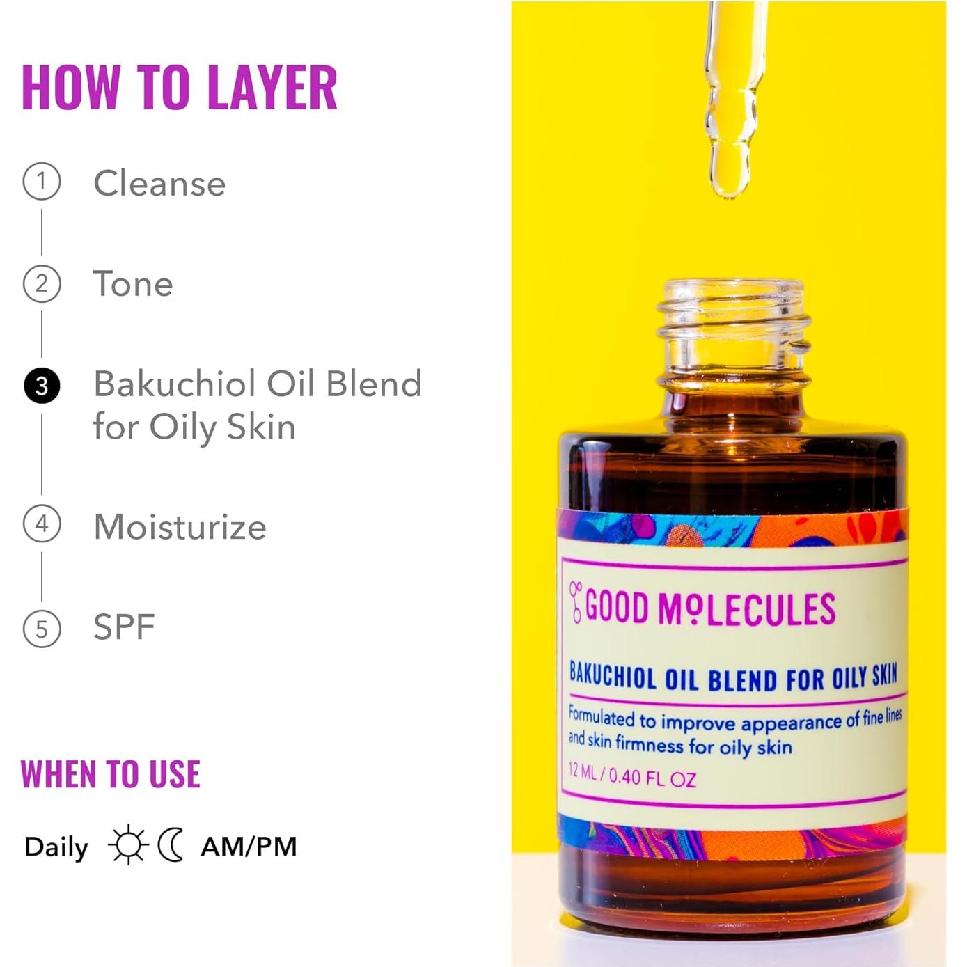 Aceite Facial Antienvejecimiento Good Molecules 12ml Piel Grasa