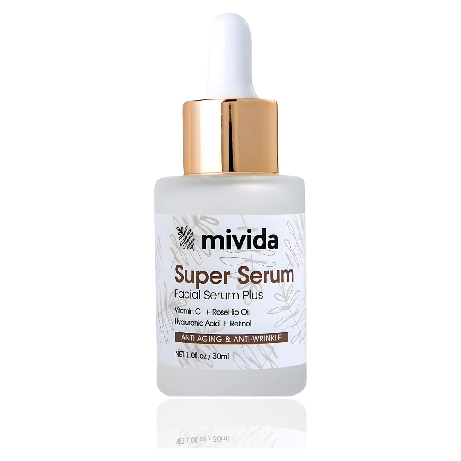 Suero Facial Antienvejecimiento mivida 30ml con Retinol y Vitamina C