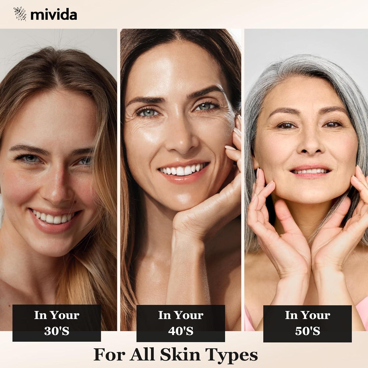 Suero Facial Antienvejecimiento mivida 30ml con Retinol y Vitamina C