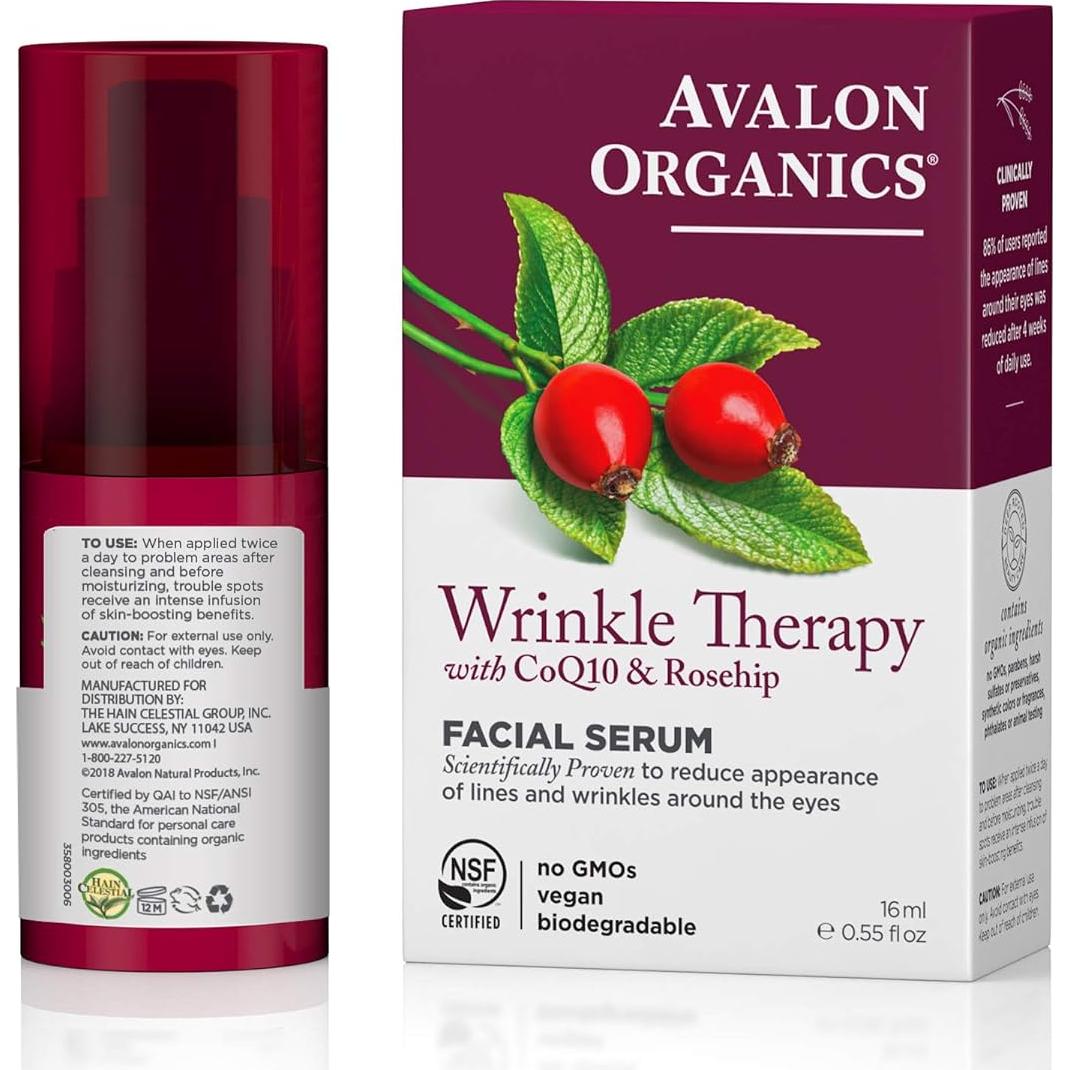 Sérum Facial Avalon Organics CoQ10 y Rosa Mosqueta 15.5 g
