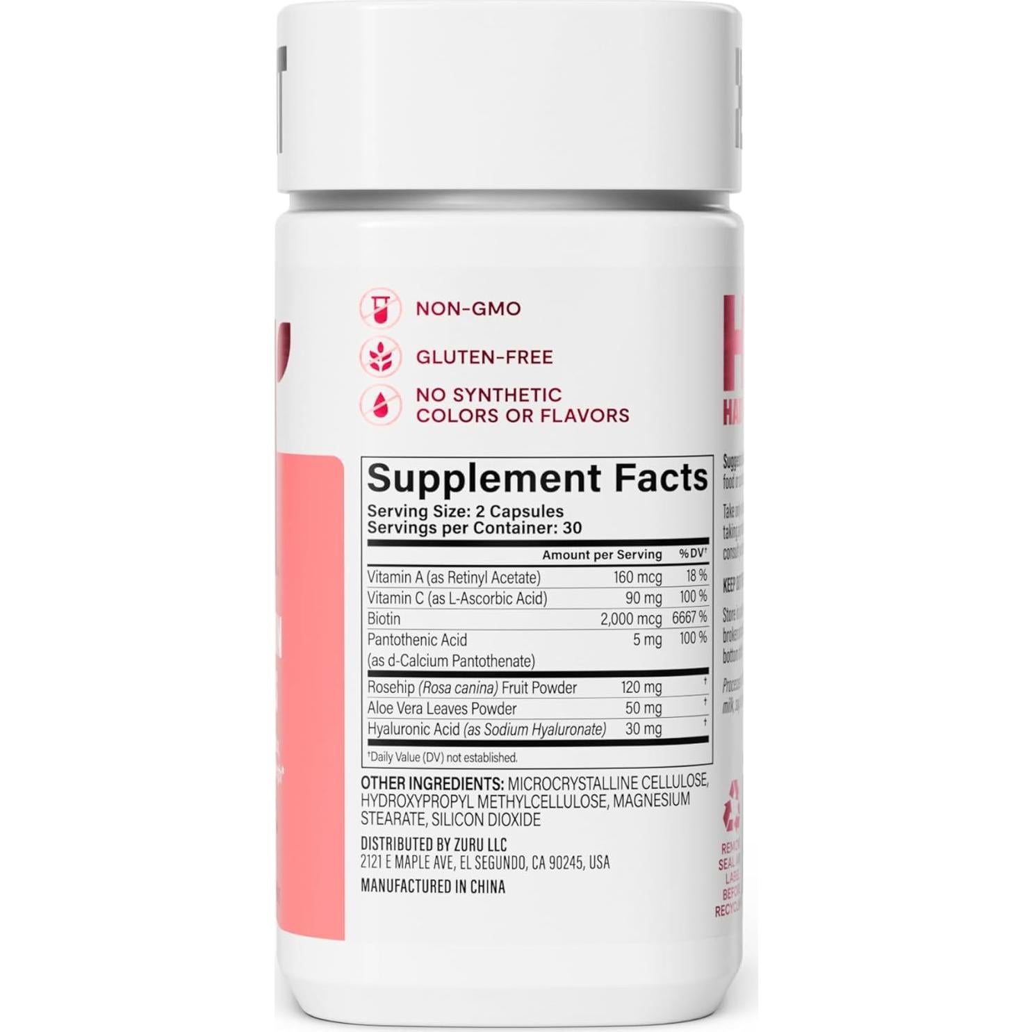 Suplemento Cabello, Piel y Uñas Habit 60 Cápsulas Vegano