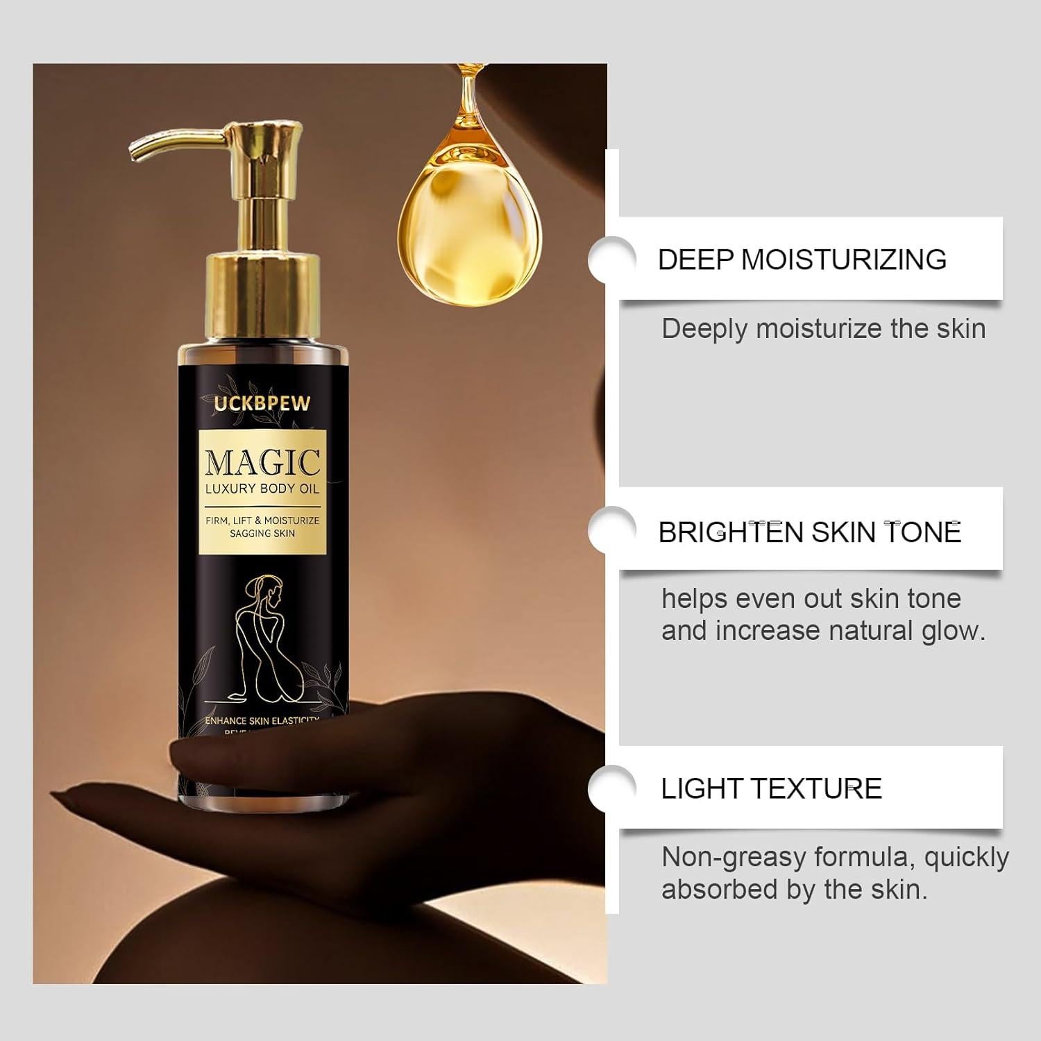 Aceite Corporal Reafirmante UCKBPEW con Vitamina E 127g