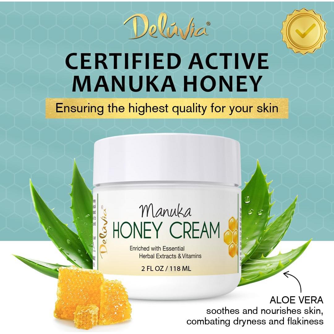 Crema Hidratante de Miel de Manuka Deluvia 56.7 g para Piel Sensible
