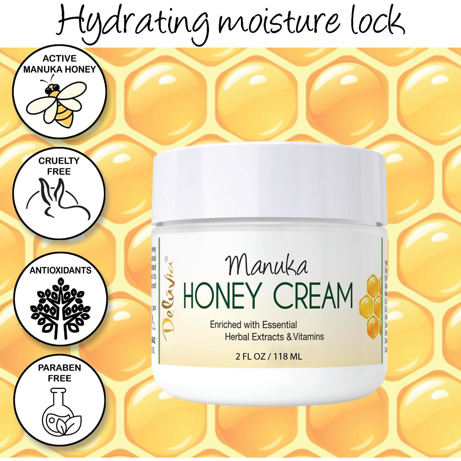 Crema Hidratante de Miel de Manuka Deluvia 56.7 g para Piel Sensible