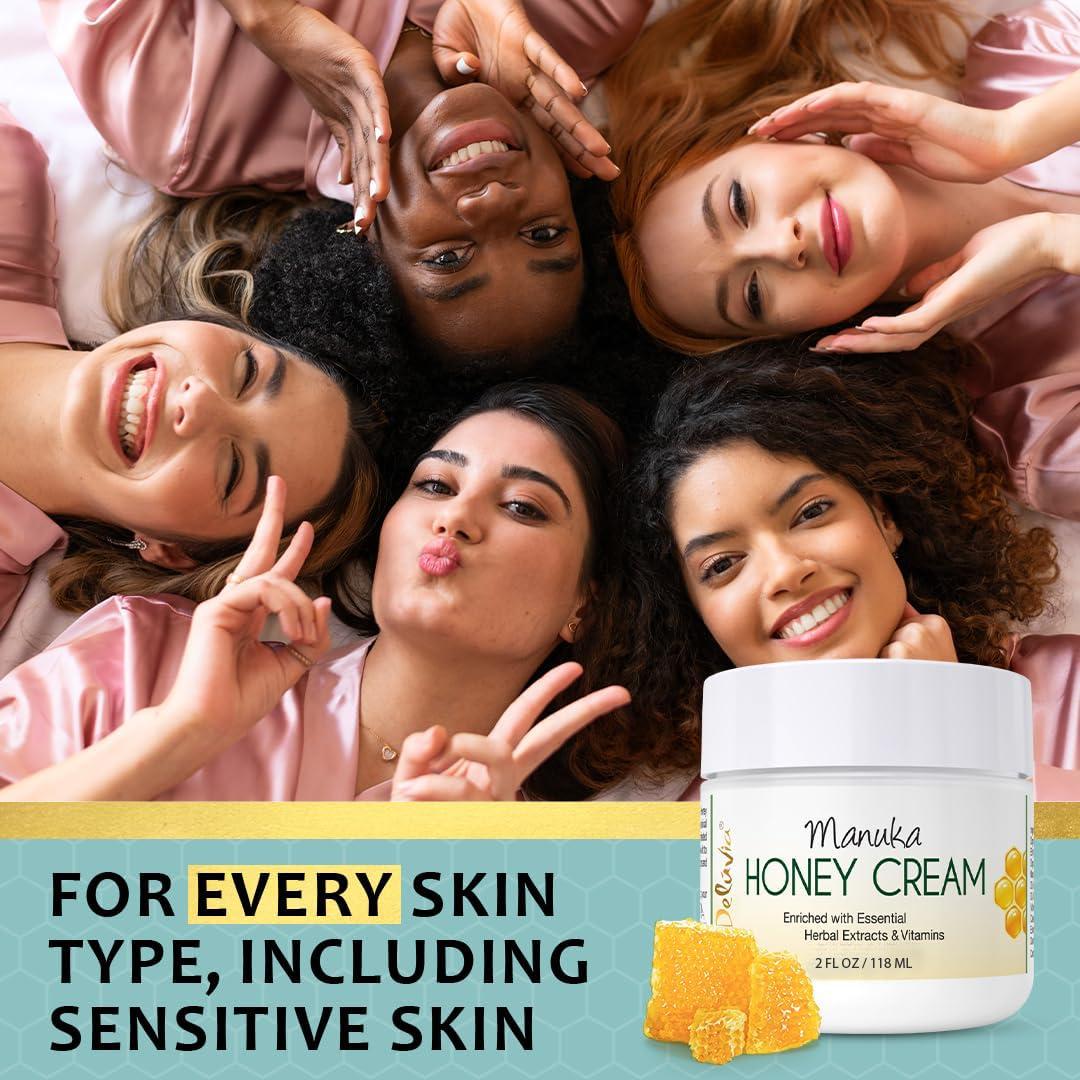 Crema Hidratante de Miel de Manuka Deluvia 56.7 g para Piel Sensible
