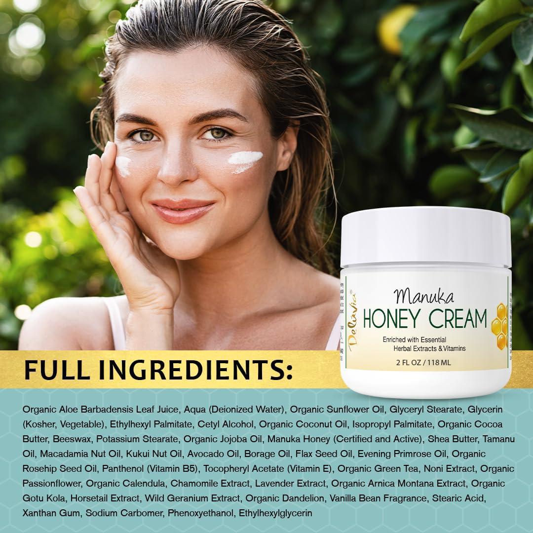 Crema Hidratante de Miel de Manuka Deluvia 56.7 g para Piel Sensible