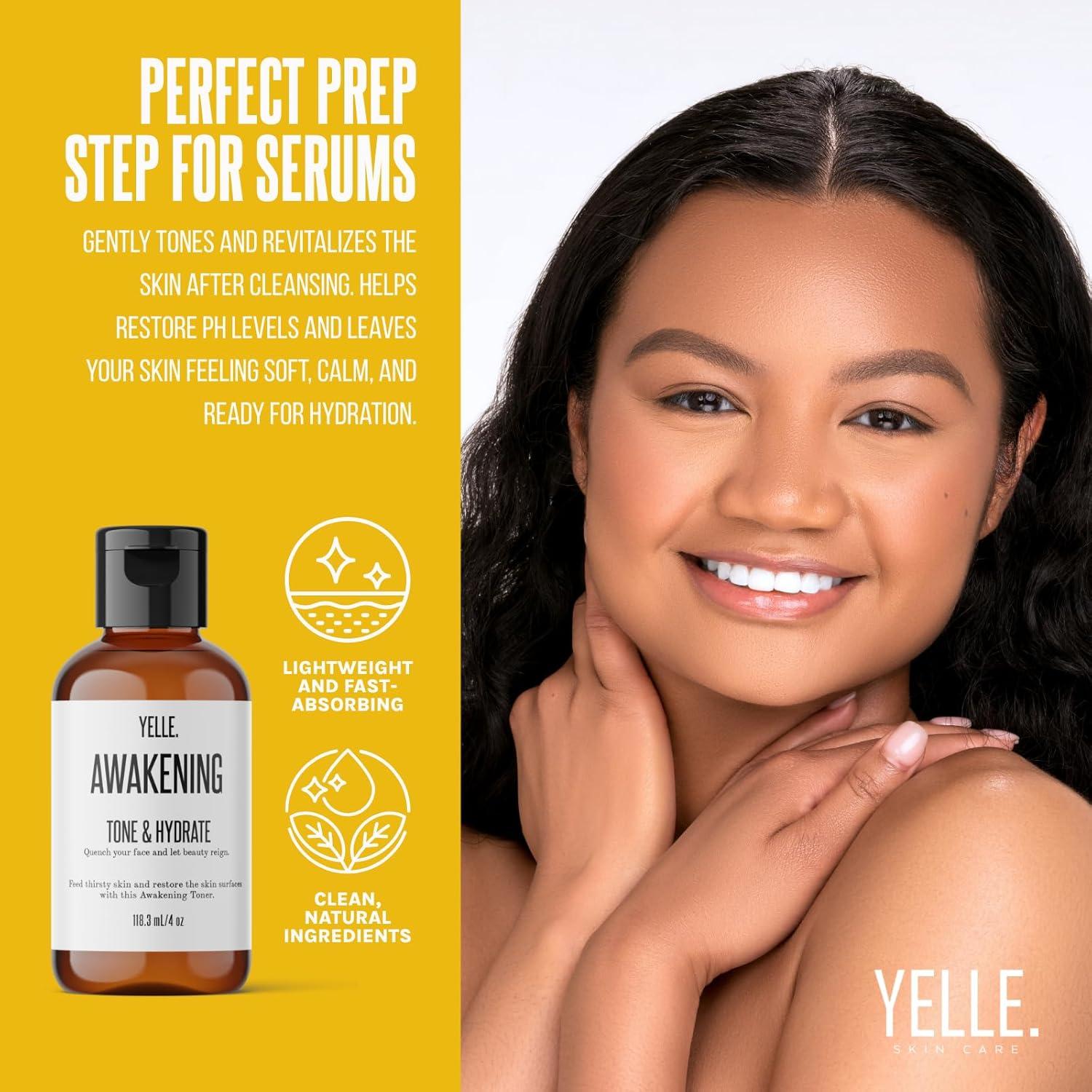 Tónico Facial Yelle 118ml - Hidratante con Rosa Mosqueta y Ácido Hialurónico