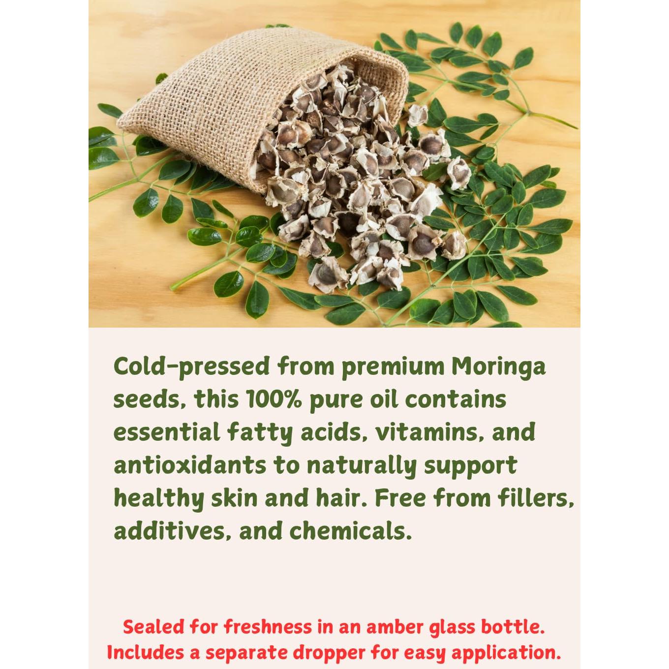 Aceite de Moringa Orgánico Prensado en Frío Pomberries 118 ml