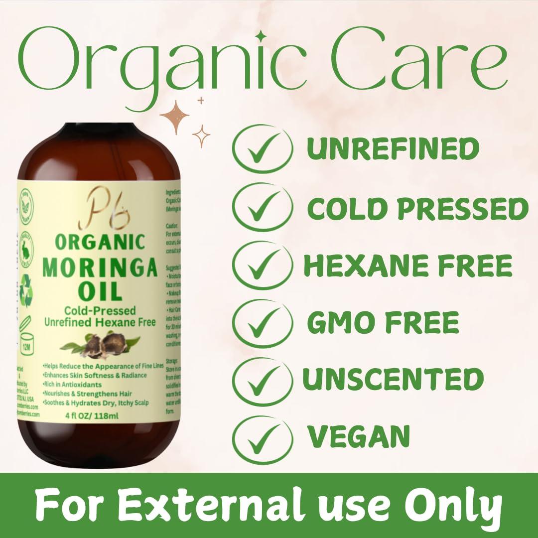 Aceite de Moringa Orgánico Prensado en Frío Pomberries 118 ml