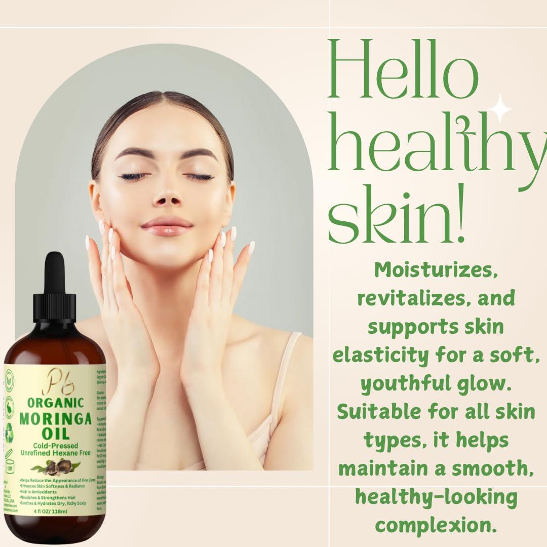 Aceite de Moringa Orgánico Prensado en Frío Pomberries 118 ml