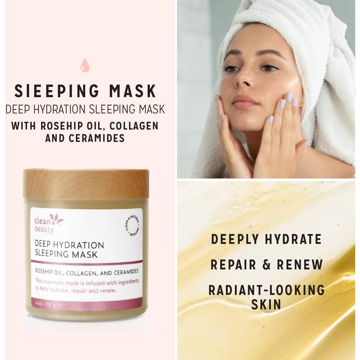 Mascarilla Facial Nocturna Clean Beauty con Rosa Mosqueta 113g