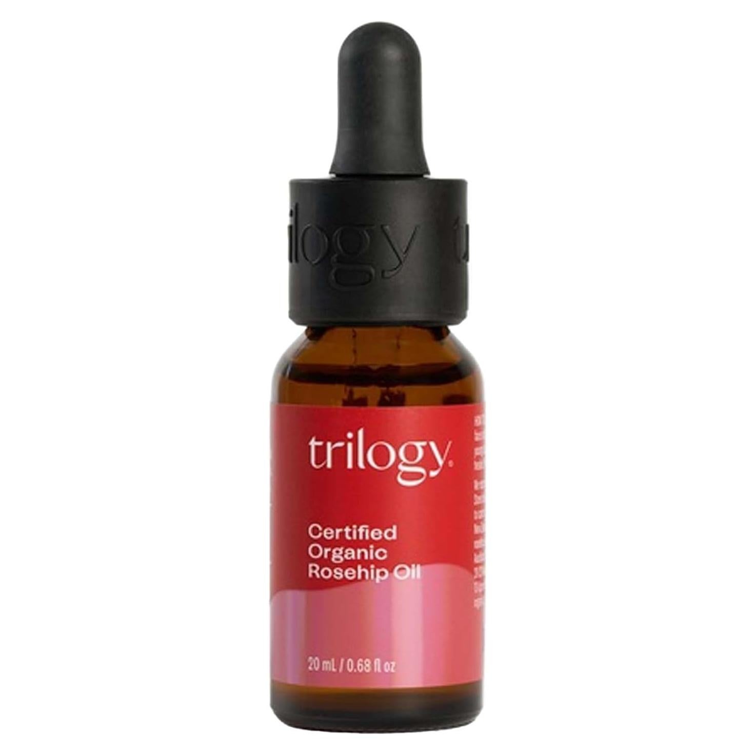 Aceite de Rosa Mosqueta Orgánico Trilogy 20ml - Hidratante Facial y Corporal