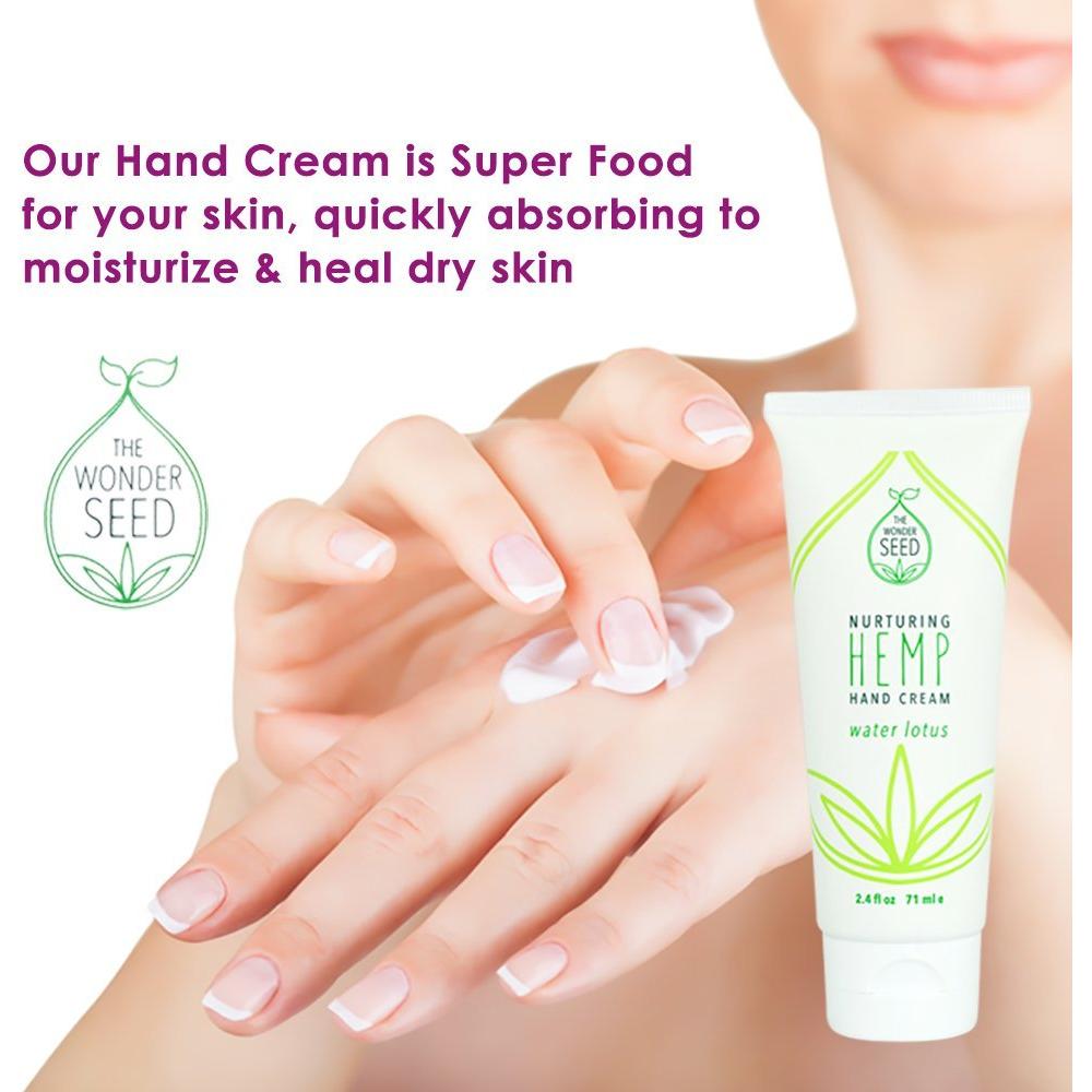 Crema de Manos de Cáñamo Orgánica Loto de Agua 68g - Hidratante