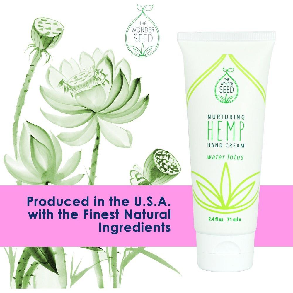 Crema de Manos de Cáñamo Orgánica Loto de Agua 68g - Hidratante