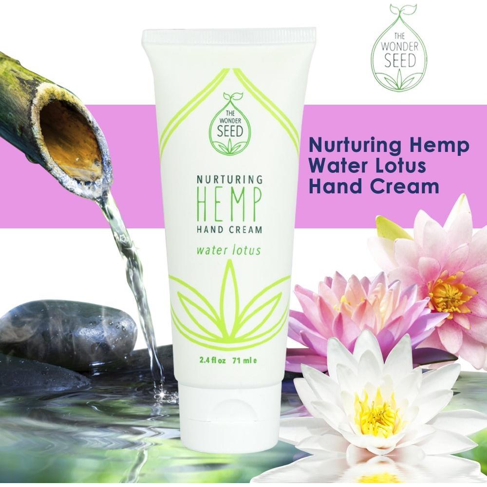 Crema de Manos de Cáñamo Orgánica Loto de Agua 68g - Hidratante