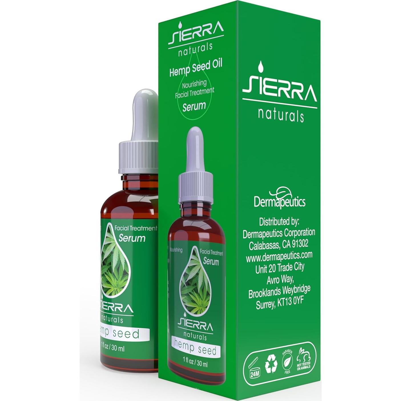 Suero Facial Aceite de Semilla de Cáñamo Sierra Naturals 29.57ml