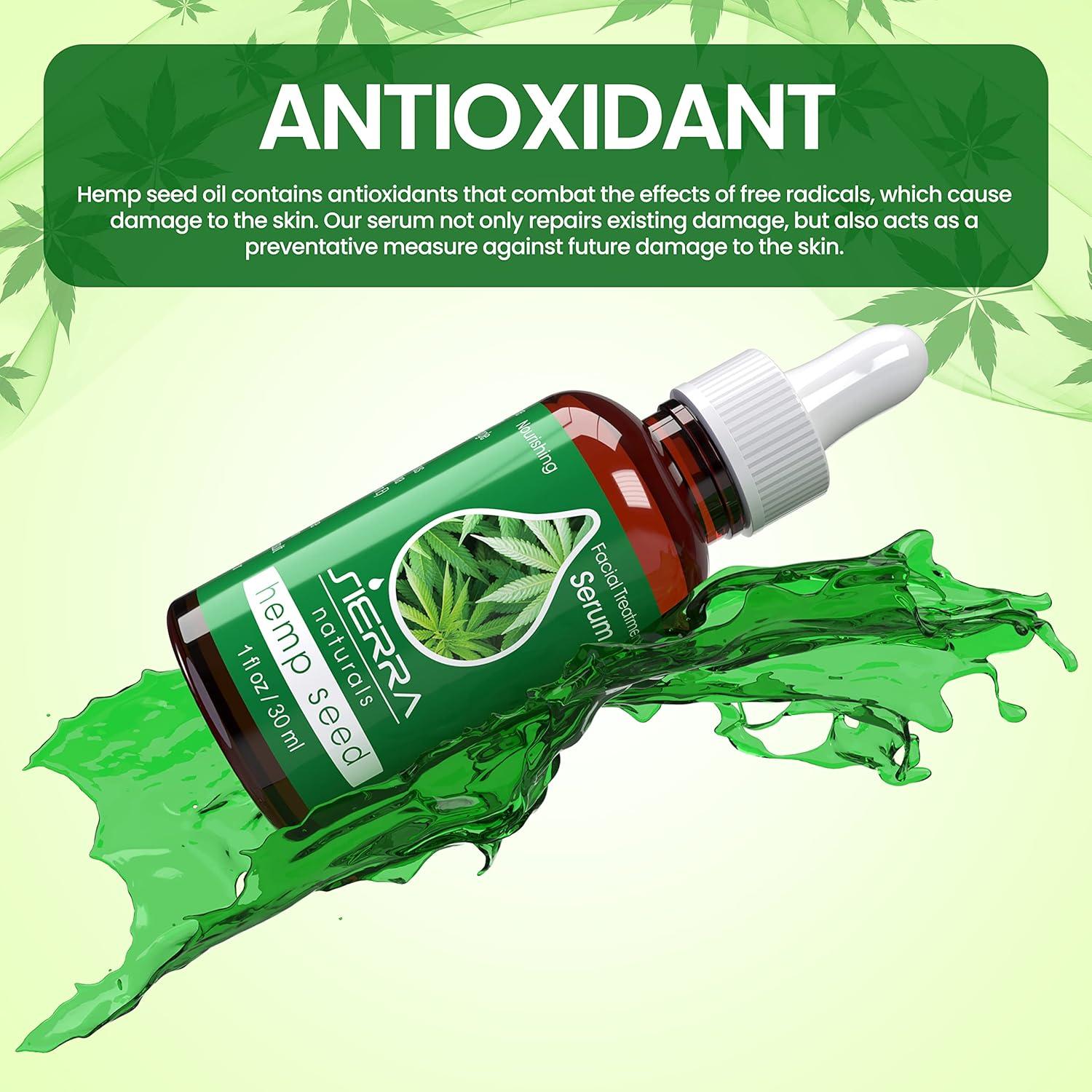 Suero Facial Aceite de Semilla de Cáñamo Sierra Naturals 29.57ml