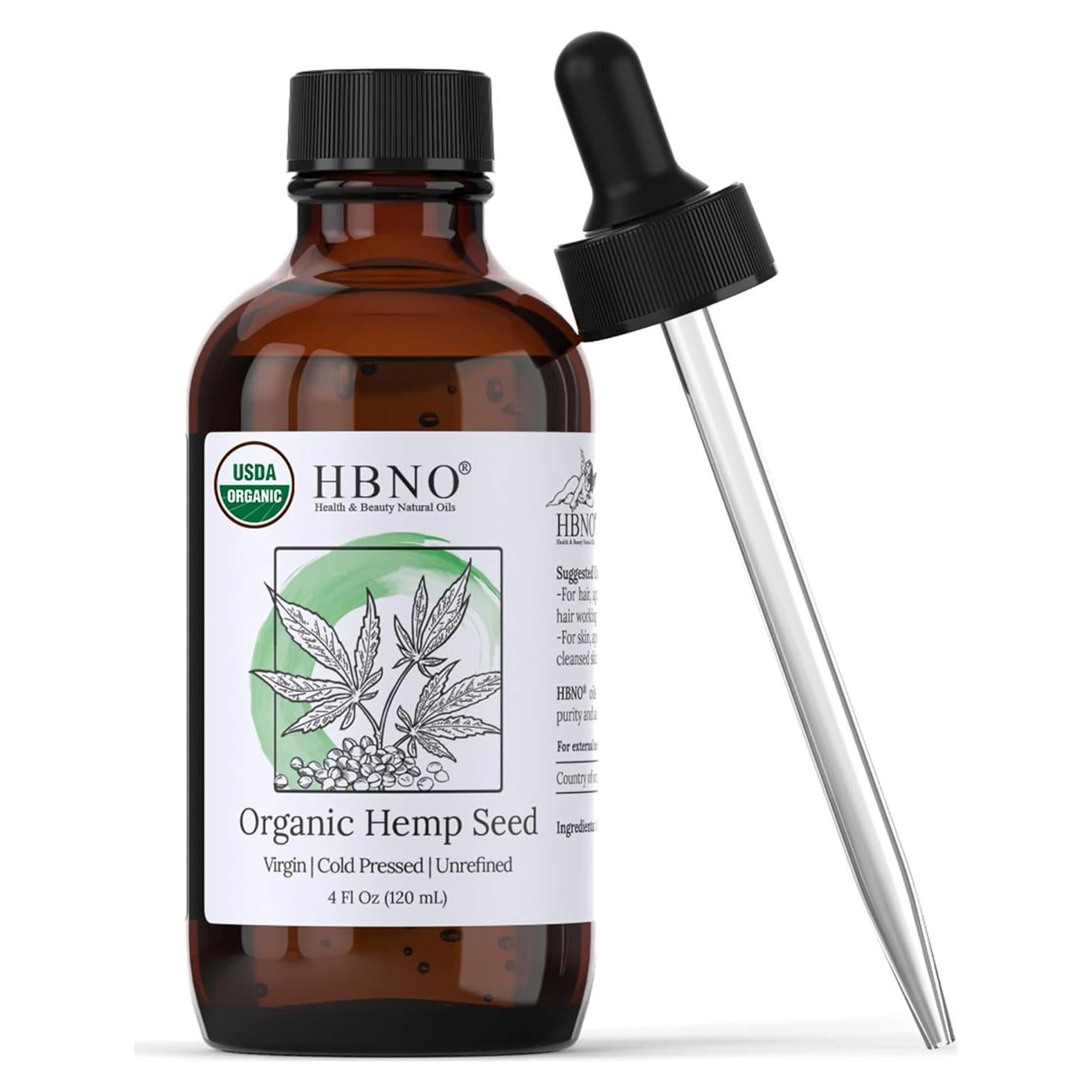 Aceite de Semilla de Cáñamo Orgánico HBNO 120 ml Prensado en Frío
