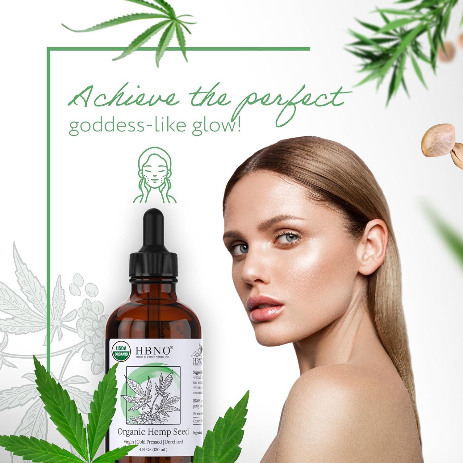 Aceite de Semilla de Cáñamo Orgánico HBNO 120 ml Prensado en Frío