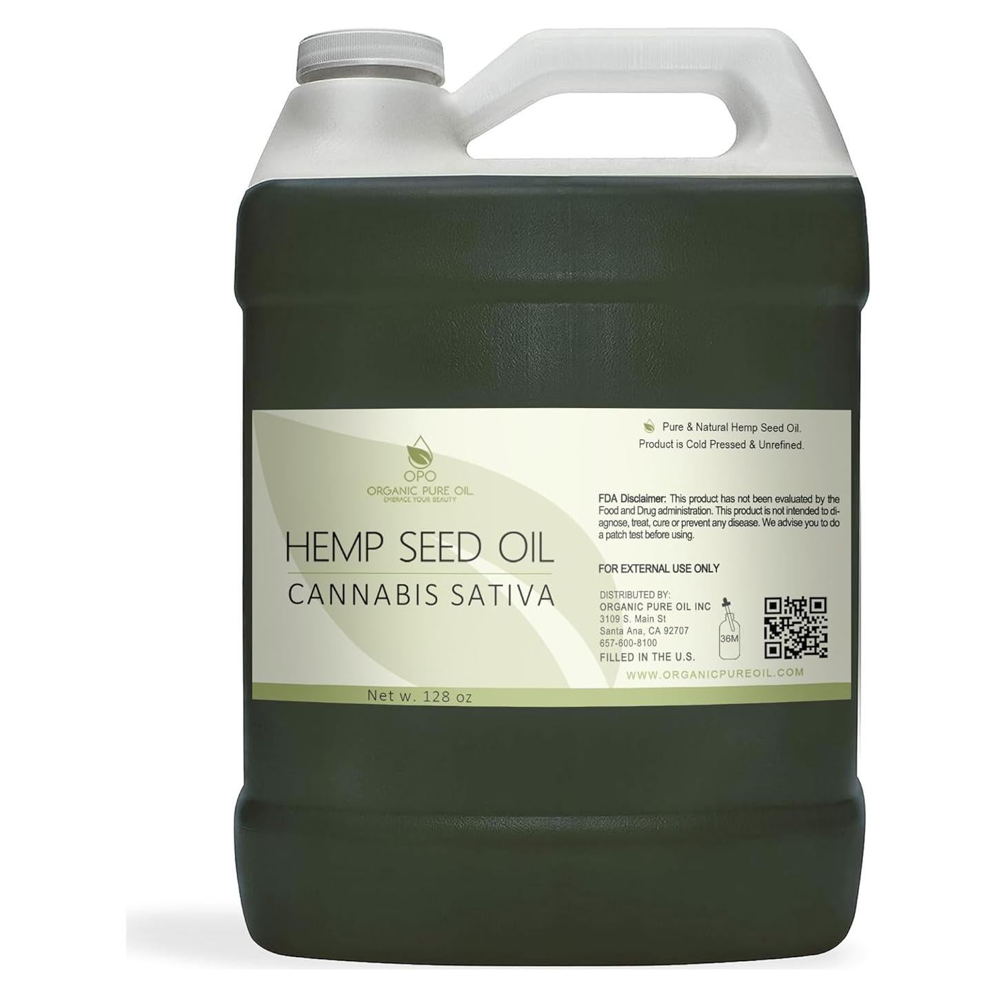 Aceite de Semilla de Cañamo Organic Pure Oil 3.78L Prensado en Frío