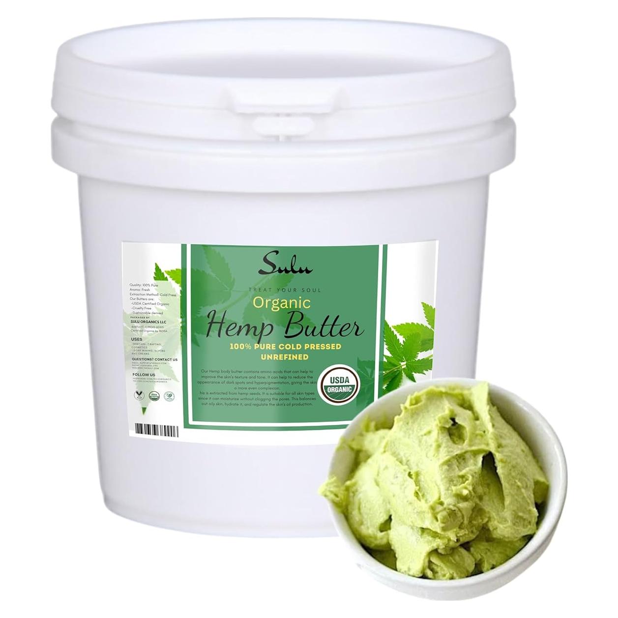 Manteca de Semilla de Cáñamo Sulu Organics 3.18 kg - Grado Cosmético