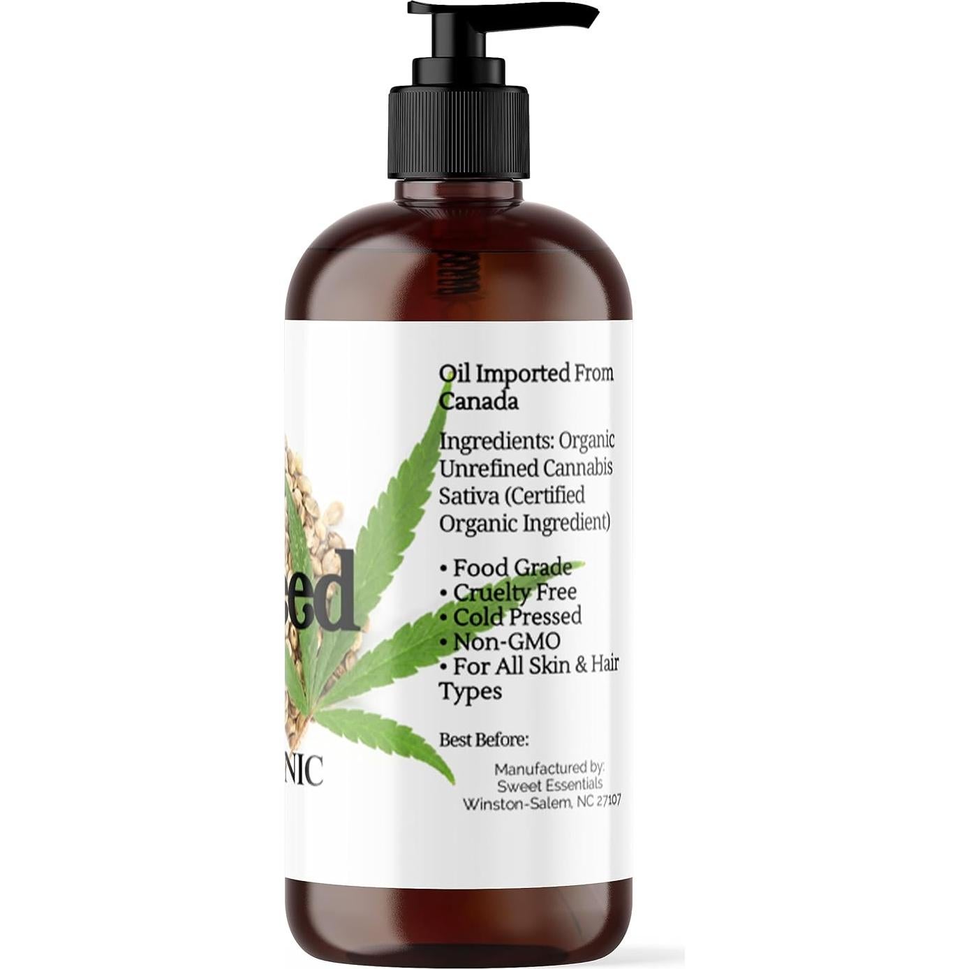 Aceite de Semilla de Cañamo Orgánico Sweet Essentials 450g