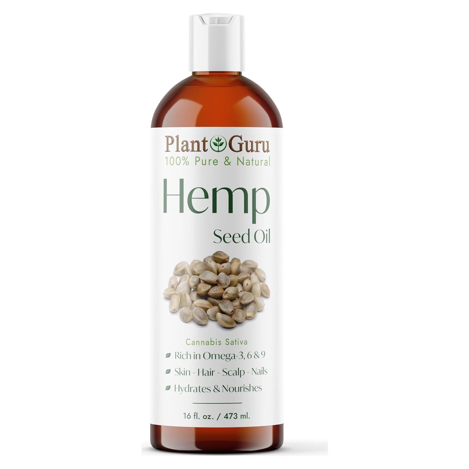 Aceite de Semilla de Cáñamo Plant Guru 473 ml Virgen 100% Puro