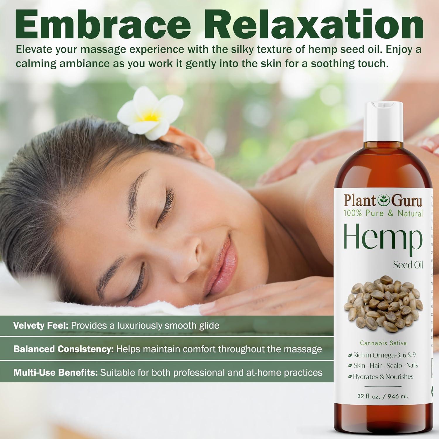 Aceite de Semilla de Cáñamo Plant Guru 473 ml Virgen 100% Puro