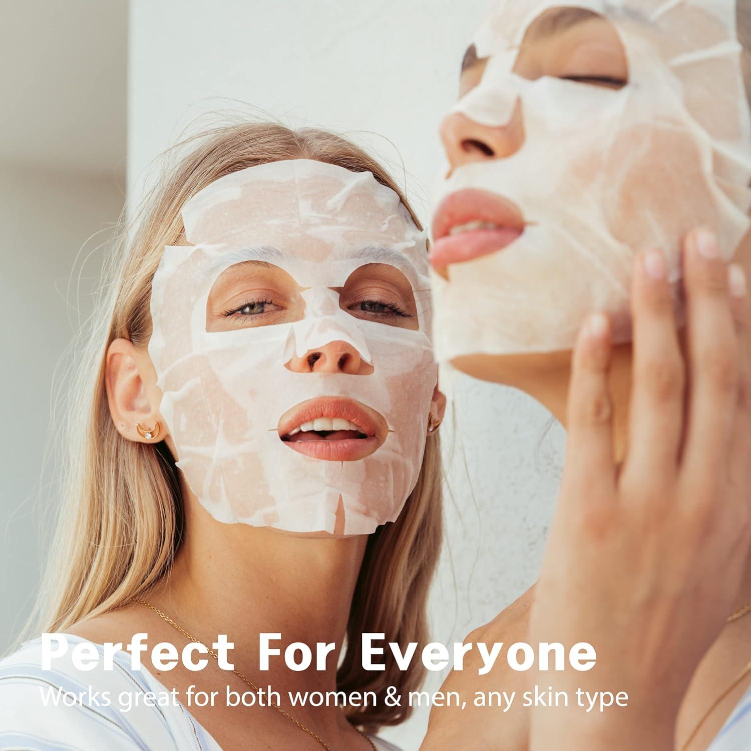 Mascarilla de Esencia de Semilla de Cáñamo Purederm 12 Unidades - Hidratante con Colágeno y Vitamina E