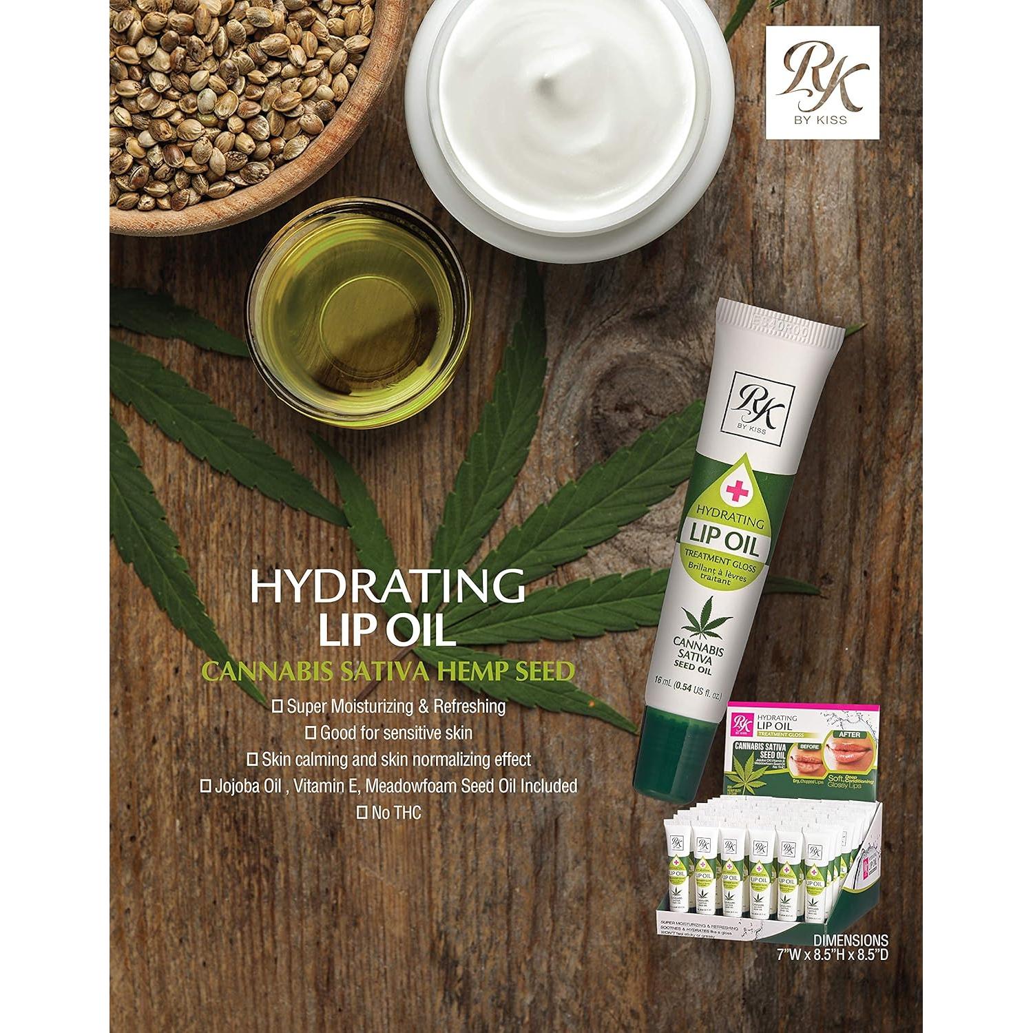 Aceite Hidratante para Labios Ruby Kisses 6 Paquetes Cannabis Sativa