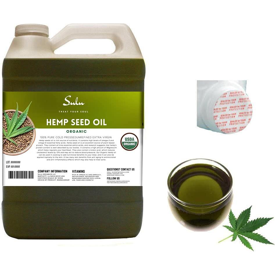 Aceite de Semilla de Cañamo Orgánico SULU 0.95 L Prensado en Frío