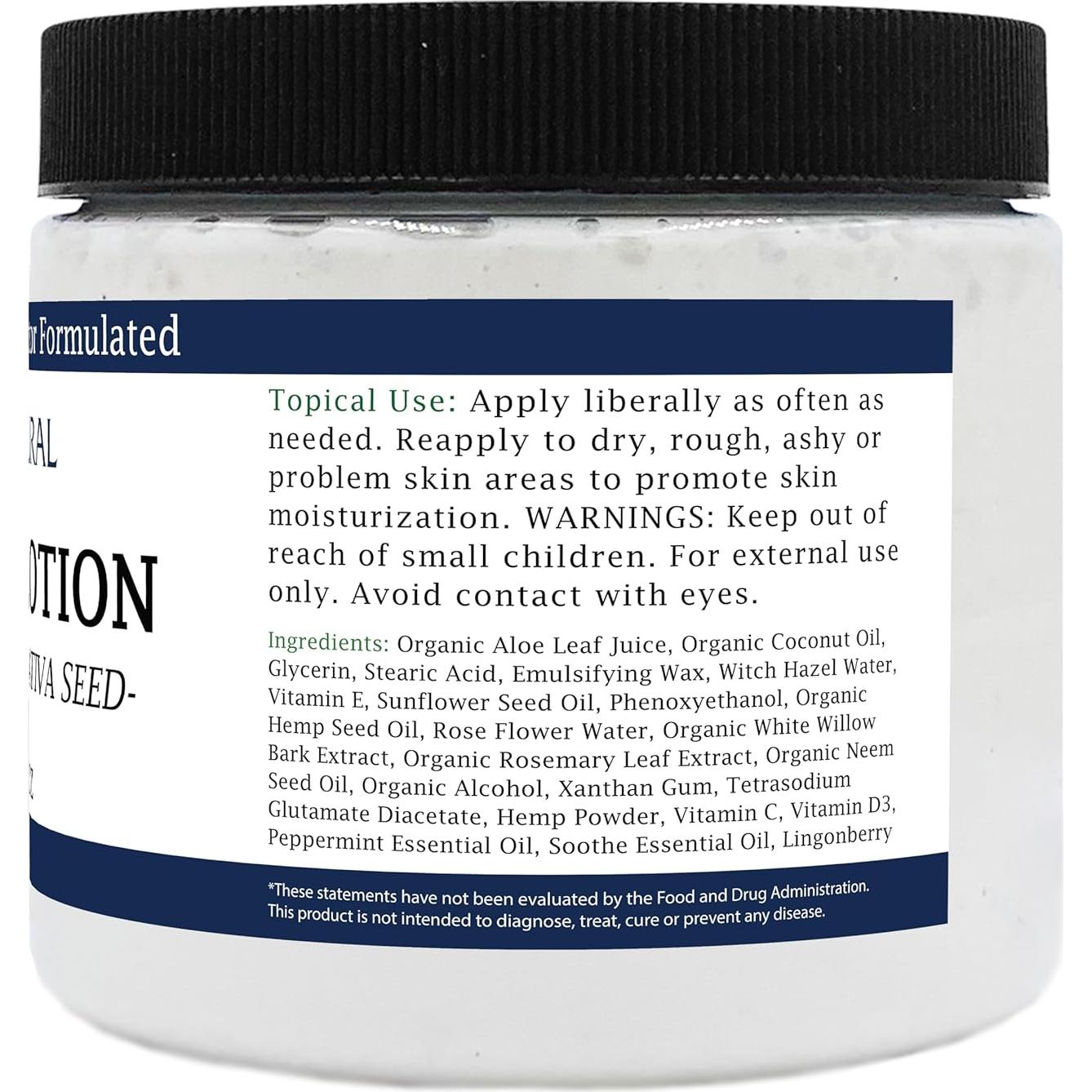 Loción Corporal Terapéutica Zatural con Aceite de Cáñamo 454g