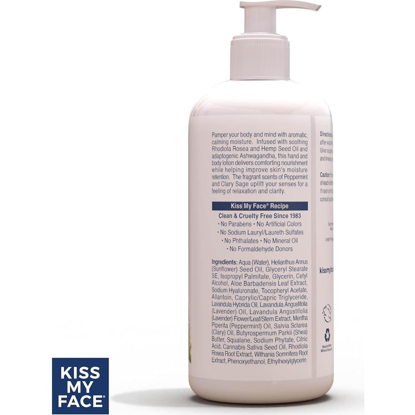 Loción para Manos y Cuerpo Kiss My Face 473ml Menta Salvia