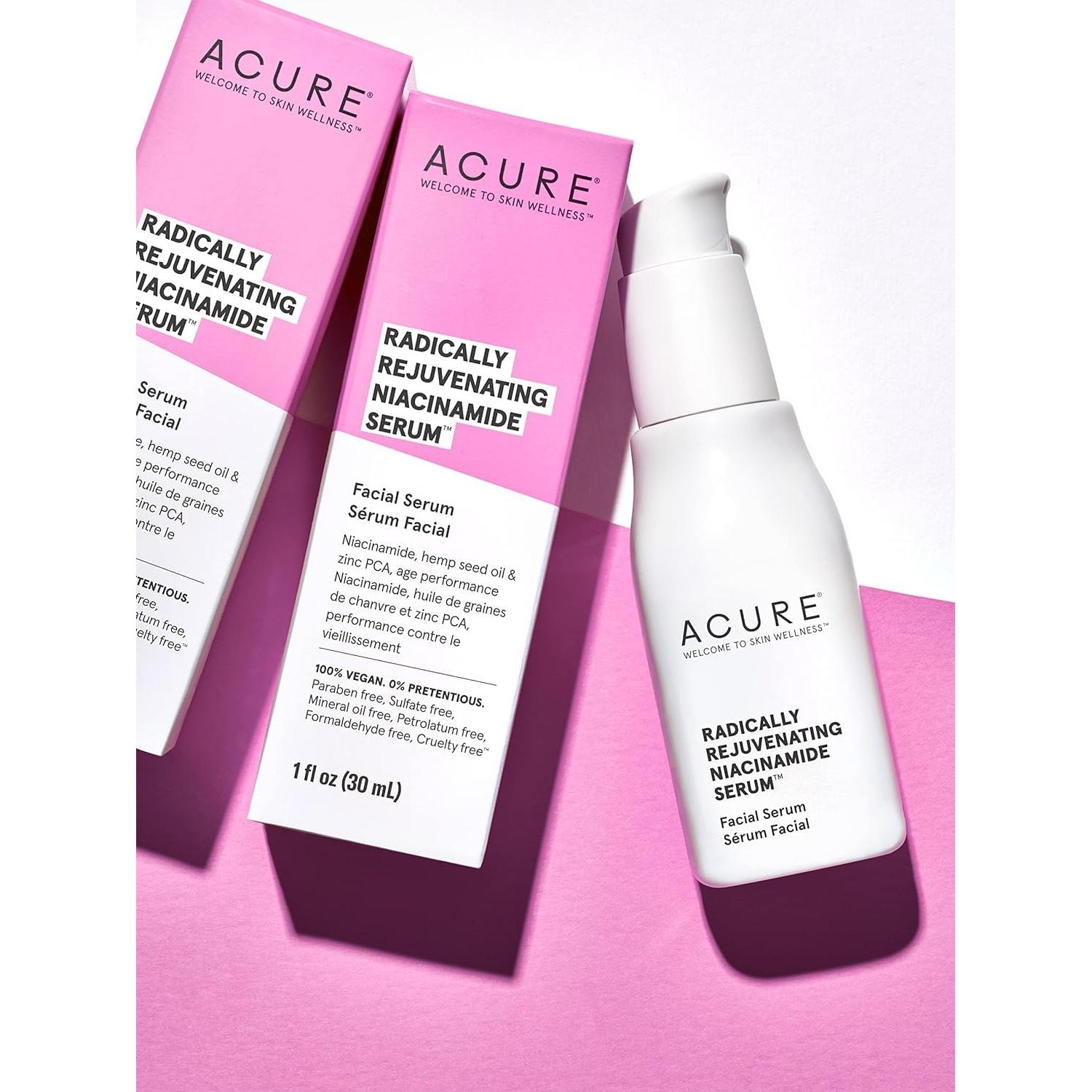 Suero Facial Antienvejecimiento Acure 30ml Niacinamida y Zinc