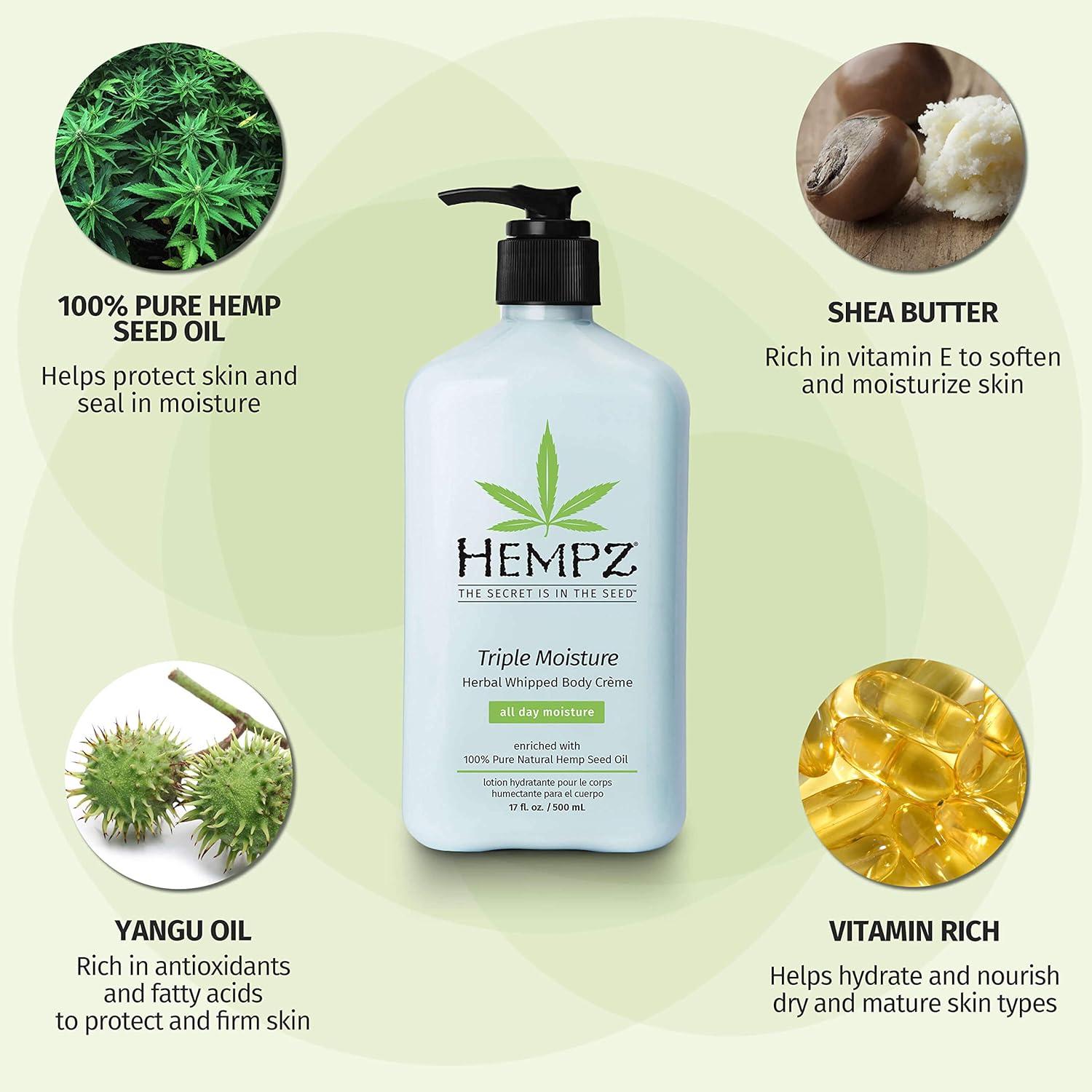 Crema Corporal Hidratante Hempz 500 ml - Paquete de 2