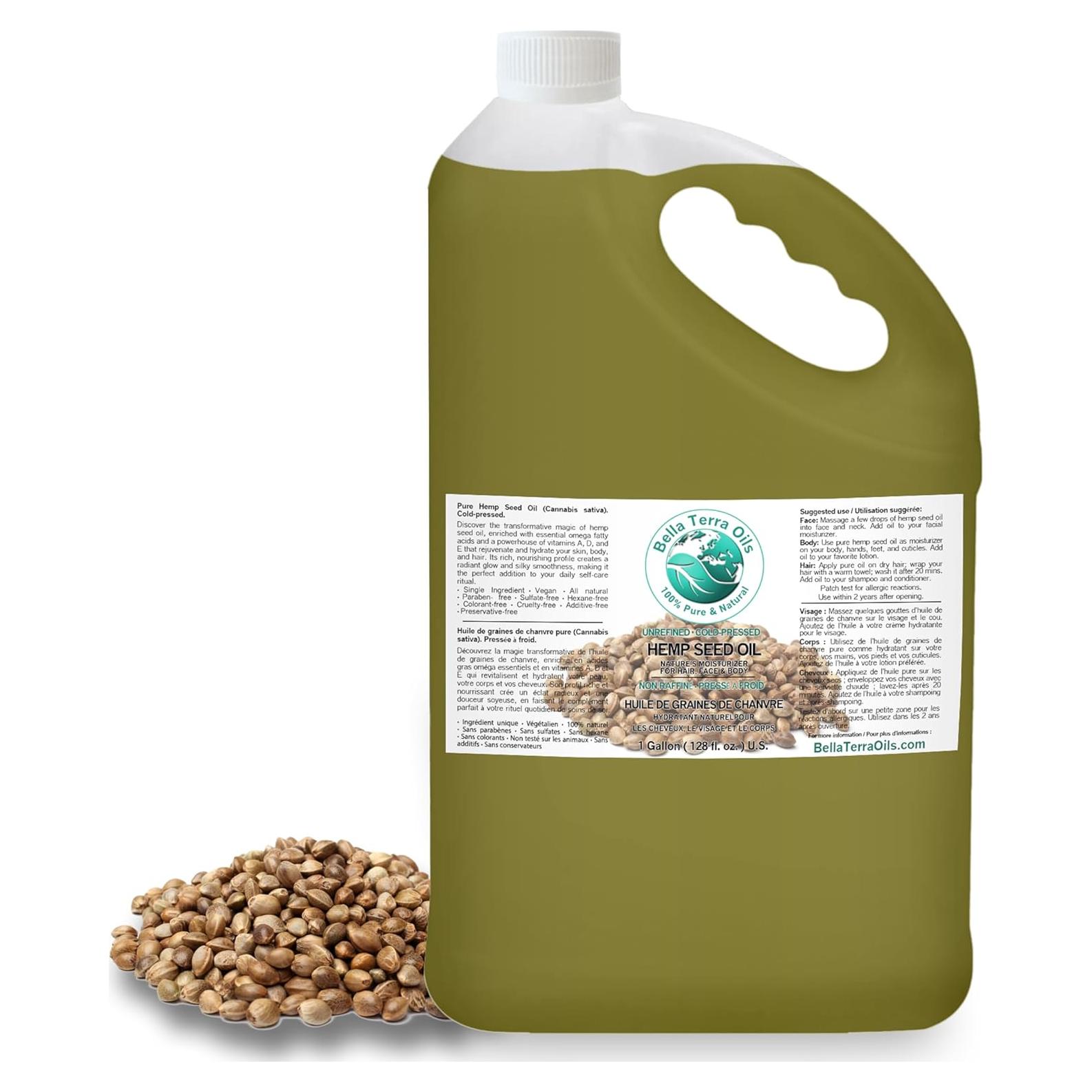 Aceite de Semilla de Cañamo Bella Terra 3.785L Hidratante