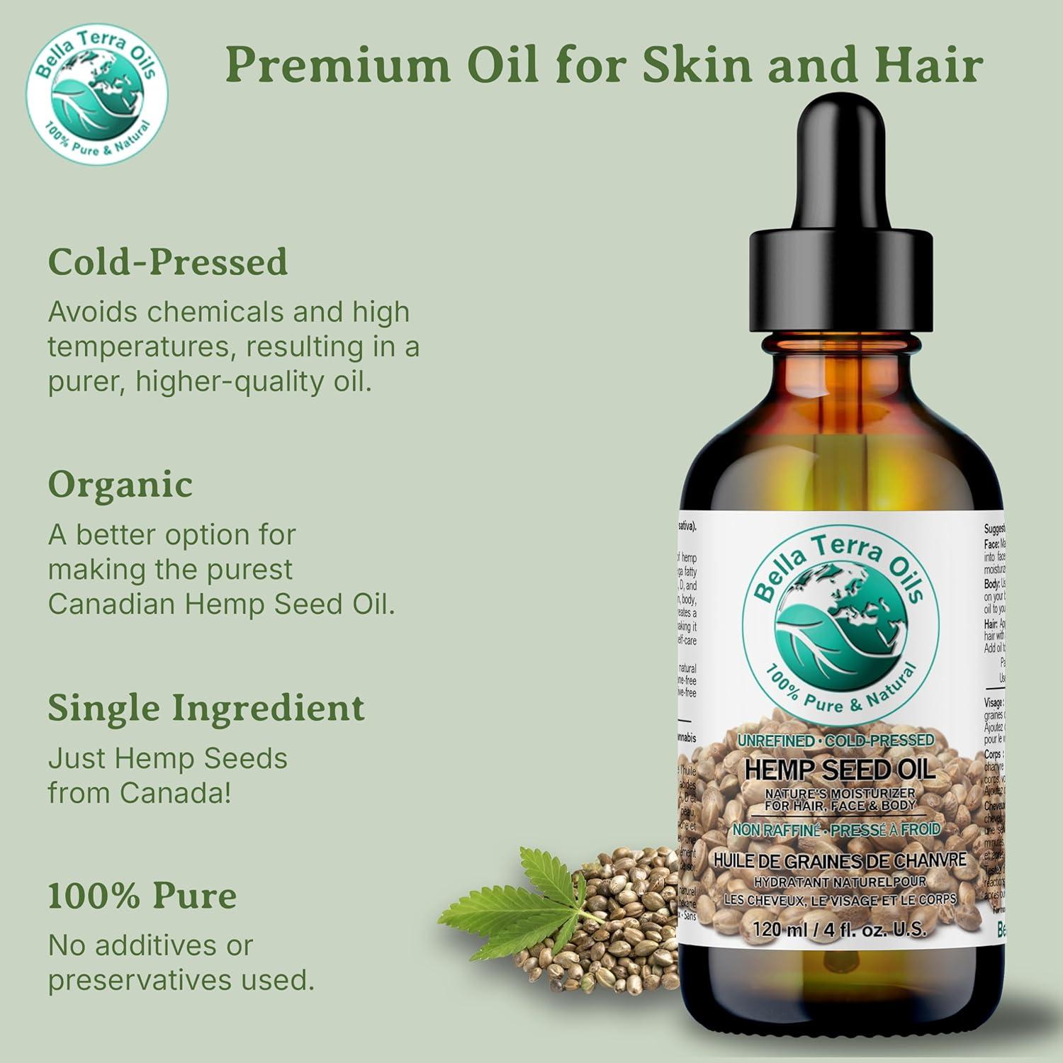 Aceite de Semilla de Cañamo Bella Terra 3.785L Hidratante