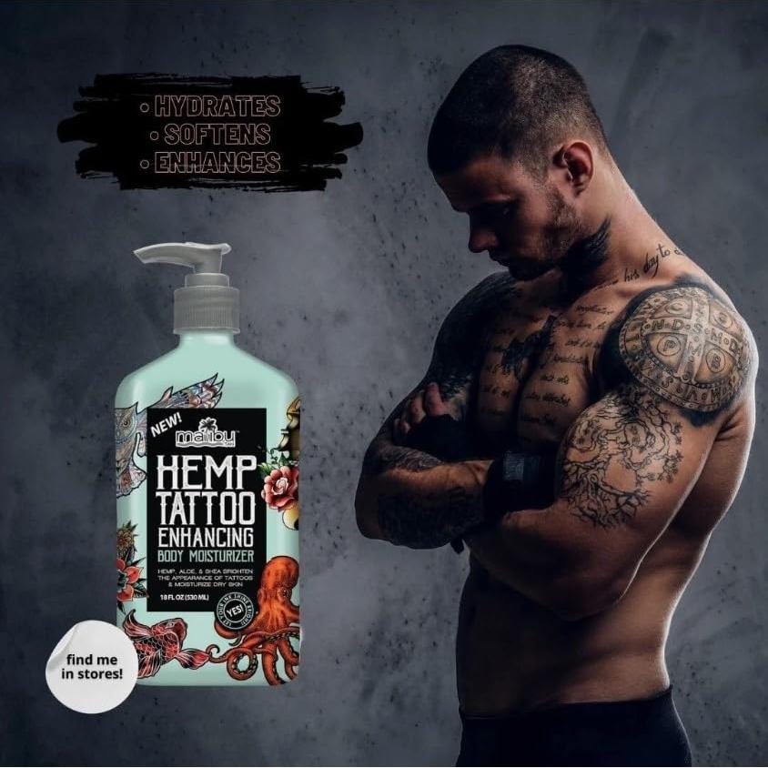 Hidratante Corporal Mejorador de Tatuajes Malibu Hemp 532 ml