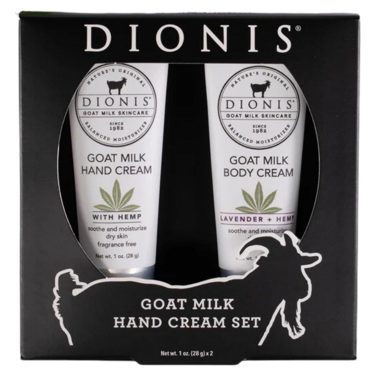 Conjunto de Crema de Manos Dionis - Leche de Cabra y Cáñamo 2x28.35g