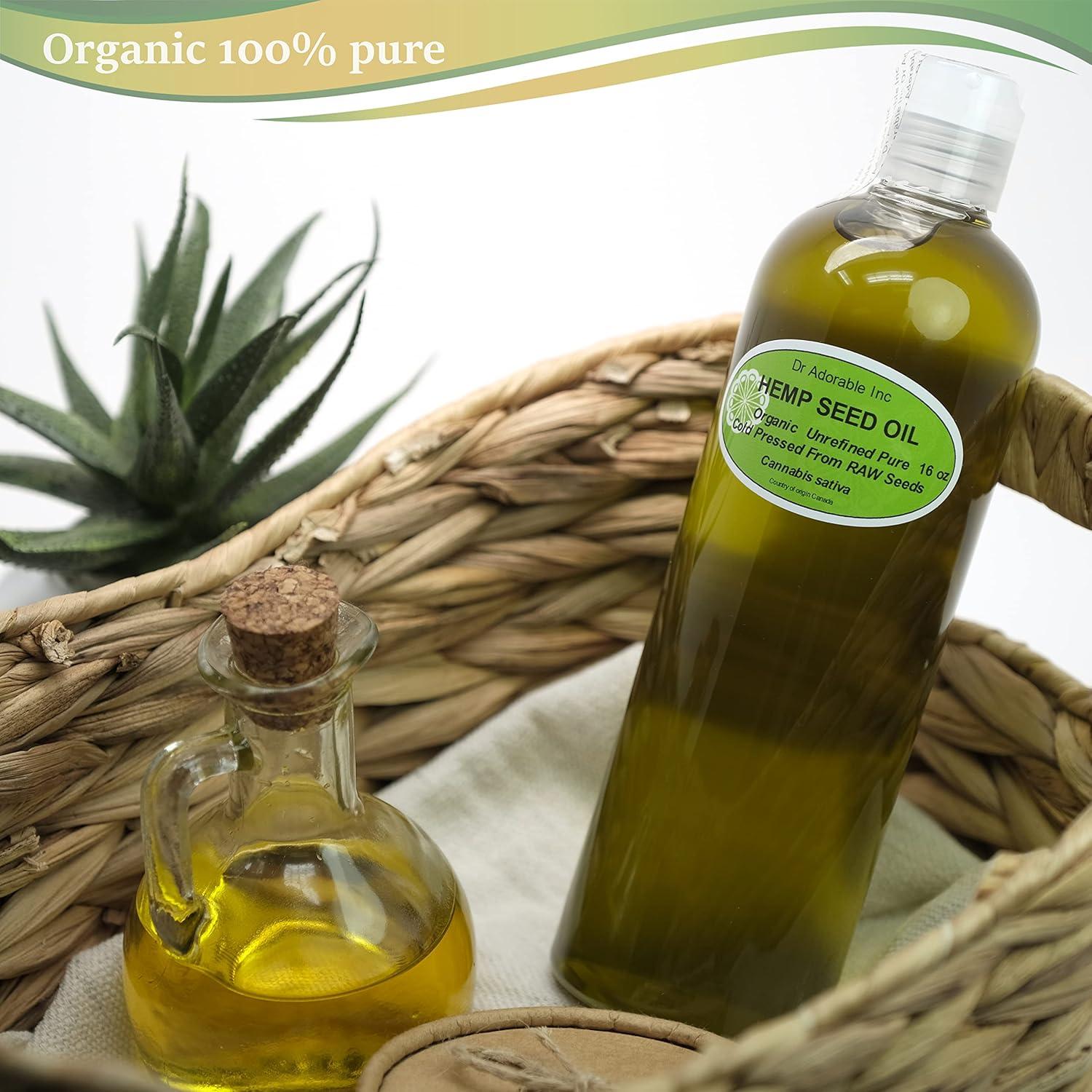 Aceite de Semilla de Cañamo Dr Adorable 480 g Orgánico Prensado en Frío