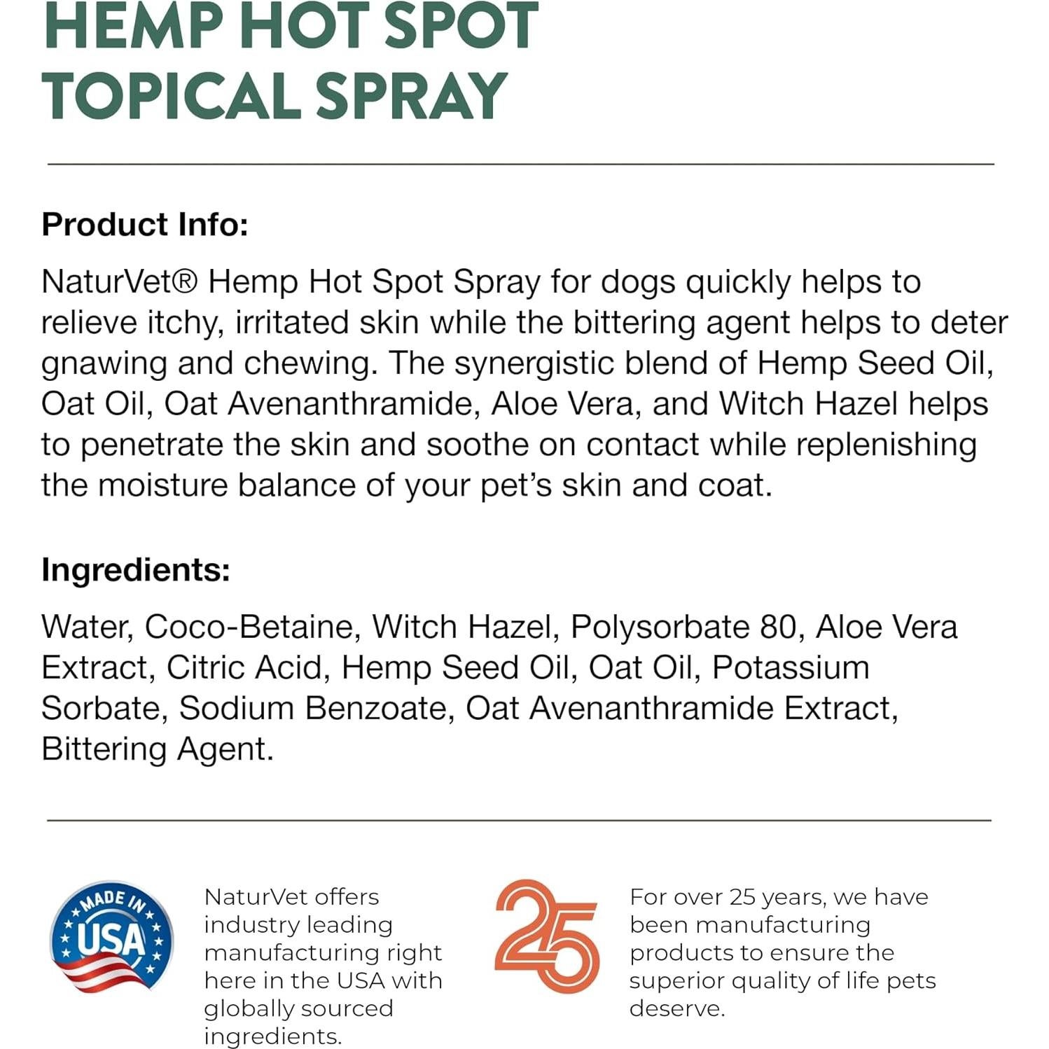 Spray NaturVet para Puntos Calientes con Aloe Vera 355 ml