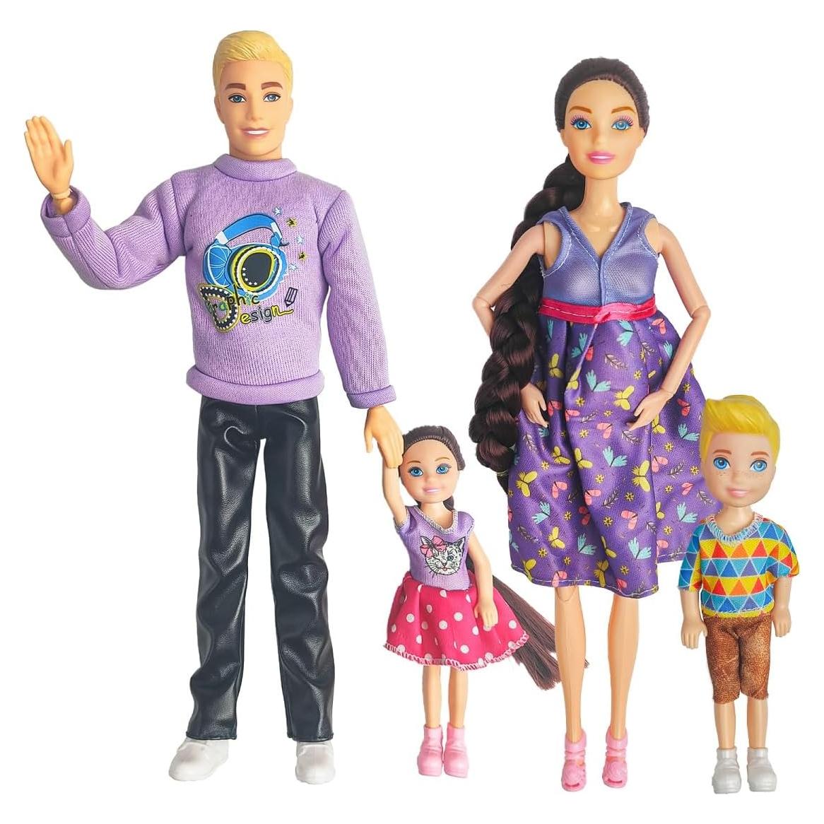 Conjunto de Figuras de Acción Interactivas Familiares - 6,35x5,08x29,97cm