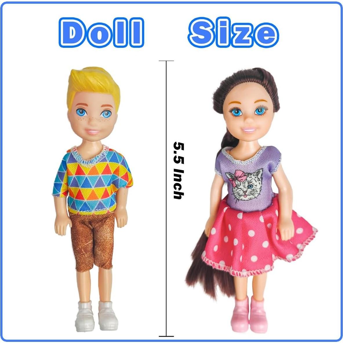 Conjunto de Figuras de Acción Interactivas Familiares - 6,35x5,08x29,97cm