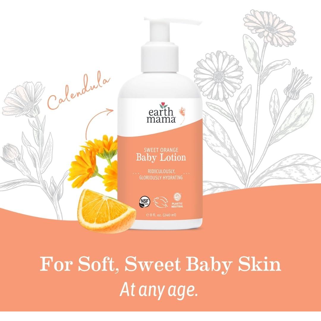 Loción Hidratante para Bebés Earth Mama Naranja Dulce 236 ml