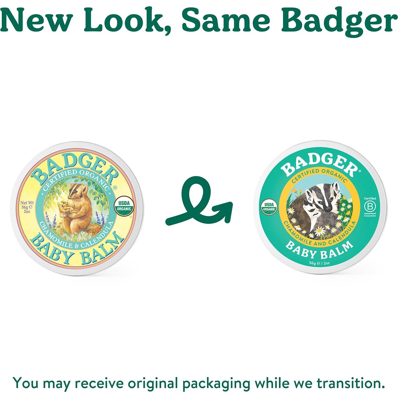 Bálsamo para Bebés Badger Orgánico 56.7 g (Paquete de 2)